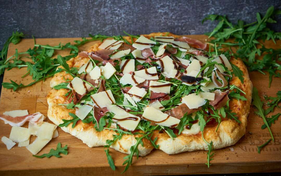 Pizza „Serrano“ vom Grill