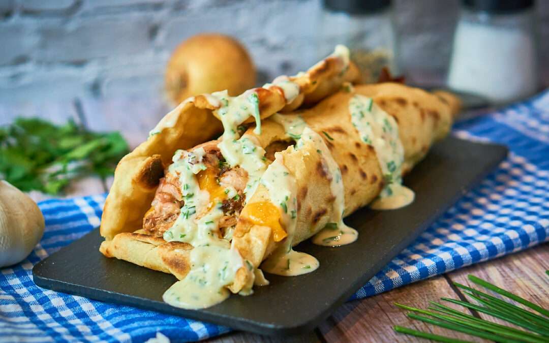 Pulled Pork Bacon Cheese Tortilla Wraps