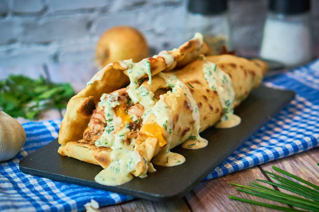 Pulled Pork Bacon Cheese Tortilla Wraps Bergfest BBQ Rezepte, Shop
